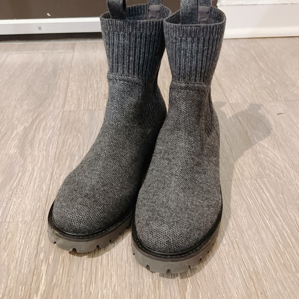 VIVAIA Everly Chunky Platform Knit Ankle Boots – Gray – US 5.5